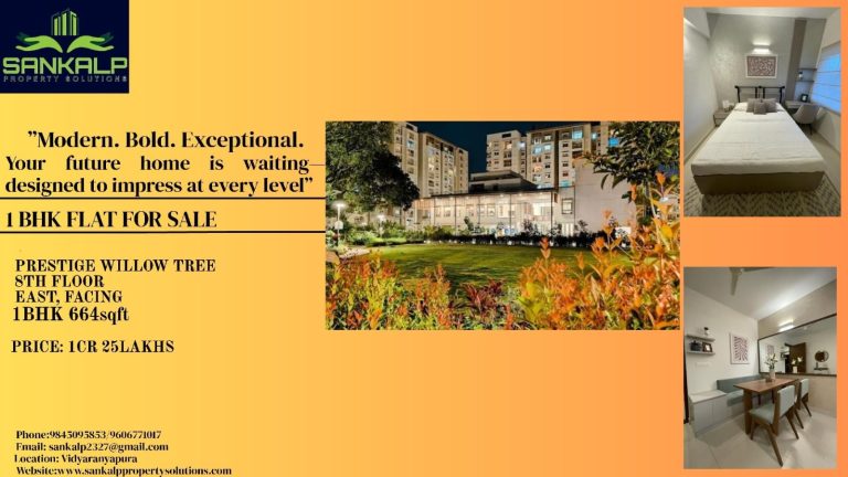 1BHK FLAT FOR SALE IN VIDYARANYAPURA