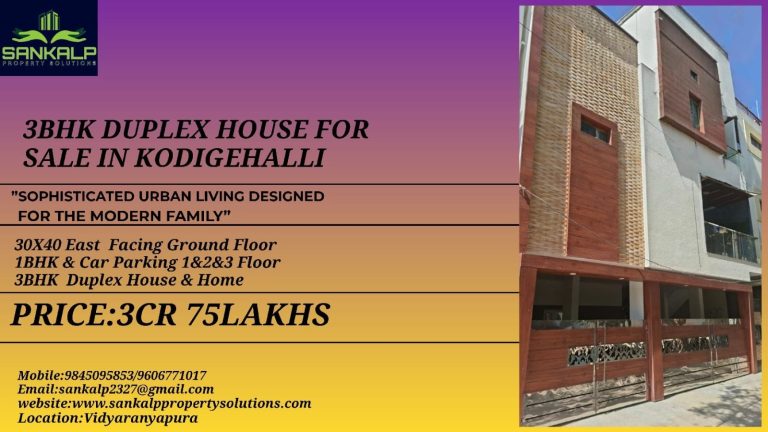 3BHK Duplex House For Sale In Kodigehalli
