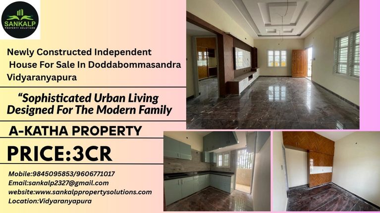 Newly Constructed Independent House For Sale In Doddabommasandra Vidyaranyapura